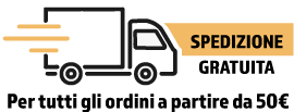 Spedizione Gratuita per ordini superiori a 50€